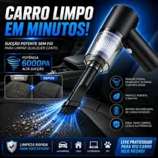 Aspirador Automotivo Portátil Potente Sem Fio Recarregável Premium Mini Aspirador Carro Bivolt