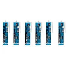 kit 6 un Selante PU 40 Unipega Multiuso com Alta Elasticidade para Reparos 210ml/360g