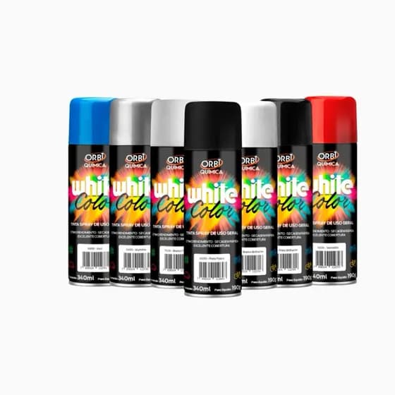 TINTA SPRAY WHITE COLOR TINTA PARA DECORAÇÃO ARTESANATO SECAGEM RÁPIDA BOM ACABAMENTO