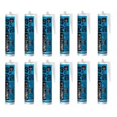 kit 12 un Selante PU 40 Unipega Multiuso com Alta Elasticidade para Reparos 210ml/360g