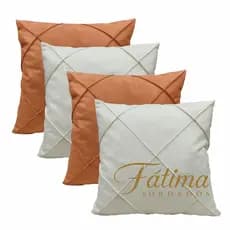Kit de 4 Capas De Almofadas Suede Drapeada 45x45 cm Decorativas