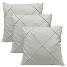 kit com 3 Capas de Almofadas Drapeadas Decorativas 45x45 cm