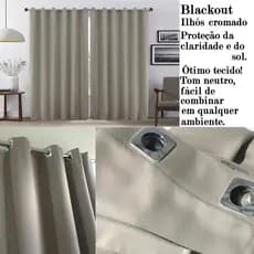 Cortina Blackout tecido, corta luz, quarto ou sala, ideal para cobertura de janelas de vidro para bloqueio da claridade.