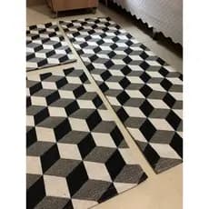 Kit tapete 3 peças para cozinha, Capachos e Passadeira, entrada de porta, beira cama, tecido firme e resistente.