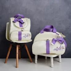 Kit 2 Peças Bolsas Maternidade Mochila 2 Em 1 Conjunto Mamãe Bebê Mala Menino Menina Unissex