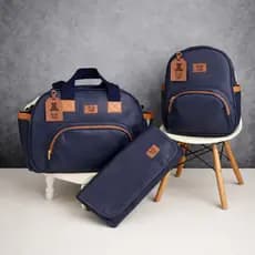 Kit Bolsa Maternidade Mala Bolsa Trocador Portátil Baby Life 3 Peças