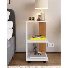 Mesa de Cabeceira Beauty Compacta Mesinha Criado Quarto Cama