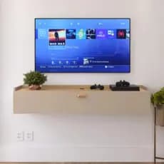 Rack suspenso 90cm para tv com porta