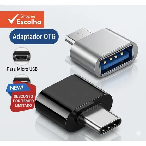 Adaptador USB Tipo C para Transferência de Dados de Computadores e Telefones USB 3.0 OTG Conversor Macho