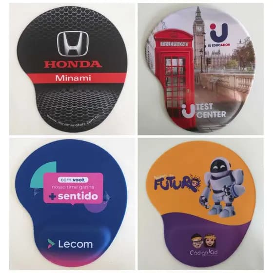 10 Mouse Pads Ergonômicos com Apoio de Punho Gota Personalizados