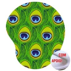 Mouse Pad Ergonômico Animal Print Animais Apoio de Punho Descanso Estampa