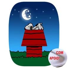 Mouse Pad Ergonômico Snoopy Apoio de Punho Descanso