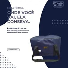 Bolsa Térmica Cooler 30L Reforçada Azul – Mantém Bebidas Geladas na Praia, Pesca e Camping