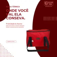 Bolsa Térmica 20L Reforçada Praia/camping/ Pesca Vermelho