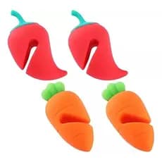 Kit 2 Suportes Segurar Tampa Panela Aberta Cozinha Silicone
