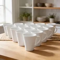Jogo 12 Caneca Porcelana Branca Cafe 300 ml Branca Sublimação em forno Personalizada faça orçamento