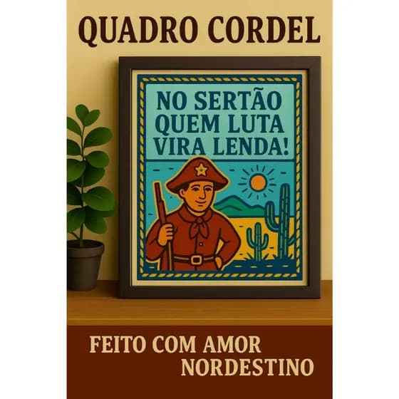 Plaquinha, Decorativos de Sala, Quarto, Escritório cordel com frase ( SEM MOLDURA )