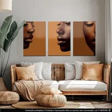 plaquinhas Decorativas kit 3 peças 20x30  decorativo para sala,Escritório,quarto mulher negra