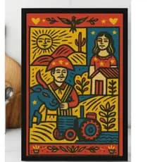 Plaquinha, Decorativos de Sala, Quarto, Escritório cordel lua e sol nordeste