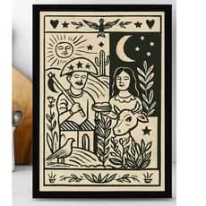 Plaquinha, Decorativos de Sala, Quarto, Escritório cordel preto e branco nordeste