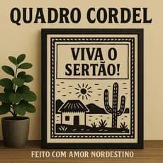Plaquinha, Decorativos de Sala, Quarto, Escritório cordel viva o sertão!