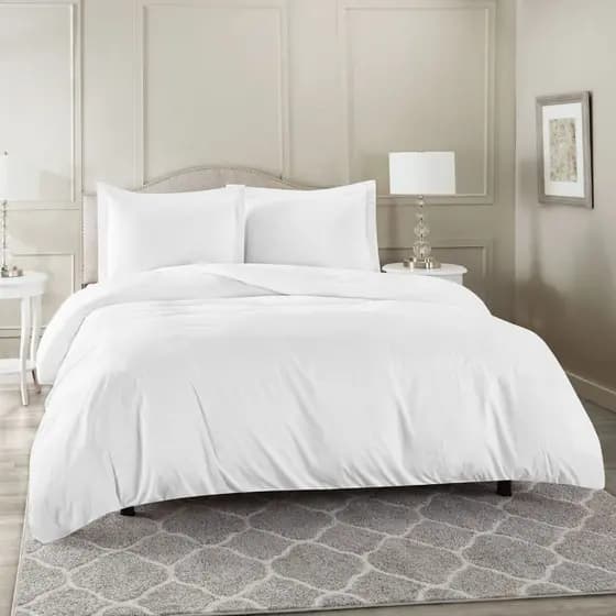 KIT CAPA DE EDREDOM QUEEN 400 FIOS LUXO 2,40 X 2,60 COM ZÍPER + 2 FRONHAS DUVET