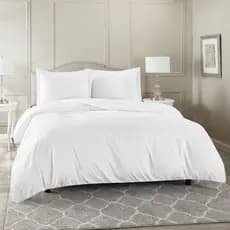 KIT CAPA DE EDREDOM QUEEN 400 FIOS LUXO 2,40 X 2,60 COM ZÍPER + 2 FRONHAS DUVET