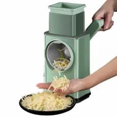 Ralador Triturador Fatiador Manual 3 em 1 para Legumes e Alimentos com Base Antiderrapante