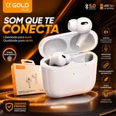 Fone de Ouvido Sem Fio TWS Bluetooth Pop-Up para iOS e Android 5.0 com Microfone HD recarregável