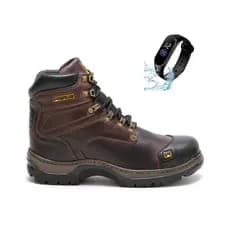 Bota Caterpillar Masculina Segurança Trabalho Couro Legitimo