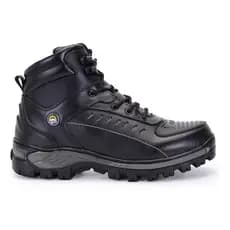 Bota Coturno Motoboy 100% Couro Legitimo Palmilha Gel Ref024