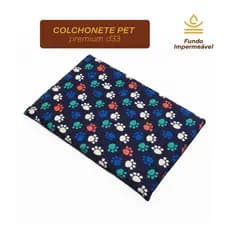 Cama Colchonete Pet 45 cm x 65 cm para Porte Pequeno Dobrável Anti Friagem retangular