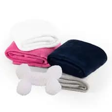 Manta Pet e Ossinho Pelucia Soft - Coberta Mantinha Fofinha Macia Inverno para Cachorro e Gato