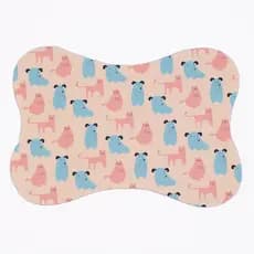Tapete Para Cachorro Cão e Gato Pet Comedouro Osso 44 cm x 30 cm Tapetinho Pratico Diversas Estampas