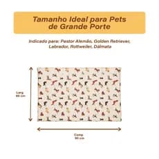Cama para Cachorro Grande 60 x 90 x 4 c/0 Ziper Lavavel Colchao Pet Espuma para Caminha pet Cae Gato