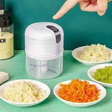 Mini processador triturador sem fio elétrico 250ML de alimentos, pratico e rapido para cozinhar