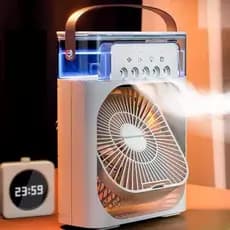 Mini ventilador climatizador de mesa,  refrigerador de ar portátil usb 3 velocidades led usb tipo c