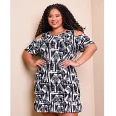 Vestido Feminino Liganete Moda Senhora Soltinho Malha Fria Plus Size