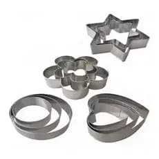Kit De Cortadores De Inox Biscoito Em Formatos Desenho