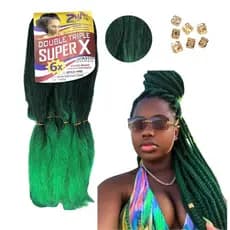 Cabelo 1 Jumbo Super X Tranças Gyspsy Curl Box Braids  longo Premium 400g