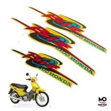 Kit Faixa Adesivo Biz 100 1998/1999 Amarelo