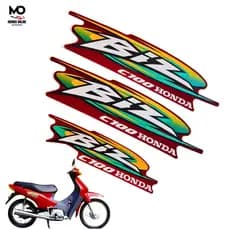 Kit Faixa Adesivo Biz 100 2000 Vermelho