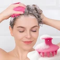 Escova Massageadora Capilar Silicone Anti Queda Estimula Crescimento Couro Cabeludo