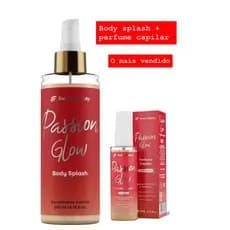 Kit Body Splash 200ml + Perfume Capilar 60ml Passion Glow Swiss Beauty