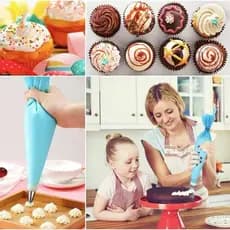 24 PÇS Conjunto de Saco de Confeiteira de Silicone com Bico para Decoração com Creme  Confeitaria  Açúcar ou com Raspado
