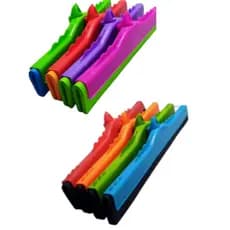 Rodo 40 cm Kit 03 Puxa Seca Borracha Dupla EVA Colorido S/Cabo