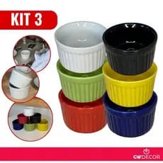 Kit 3 Ramequim Cumbuca 150ml Bowl Porcelana Pousada Hoteis Cozinha Restaurantes Lanchonetes