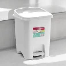 Lixeira Plástica Reforçada 15 litros Com Pedal Cesto De Lixo Para Cozinha Banheiro