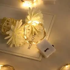 Kit com 30 Fios de Fada 2 Metros Led Para Decoração Festa Arte Presente Ambiente Decorado Charme Baterias