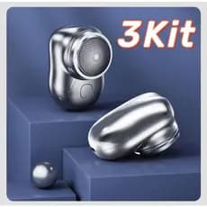 3 Pcs Barbeador Portatil Prata Sem Fio Longa Duração Bateria Barba Perfeita Em Qualquer Lugar Facil Manutenção Viajem